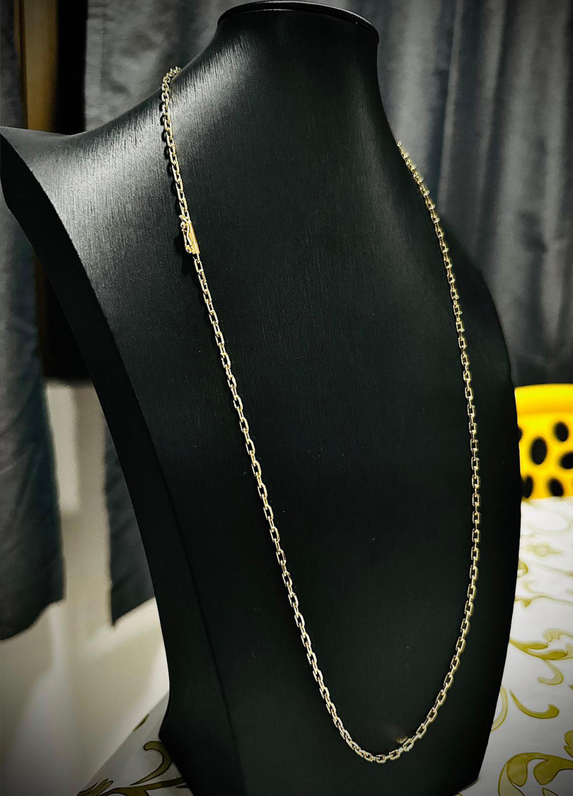 Corrente Dourada Elo Cartier - Imagem 3