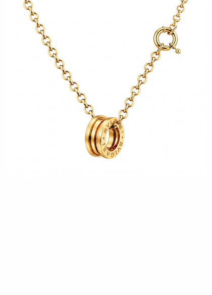 Corrente Dourada com Pingente Anel BVLGARI