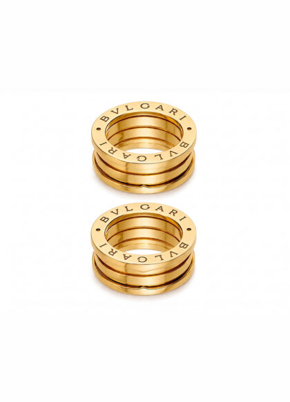 Alianças Douradas BVLGARI Lisa com Frisos