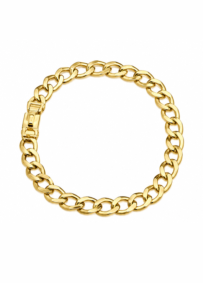 Pulseira Dourada Elo Grumet