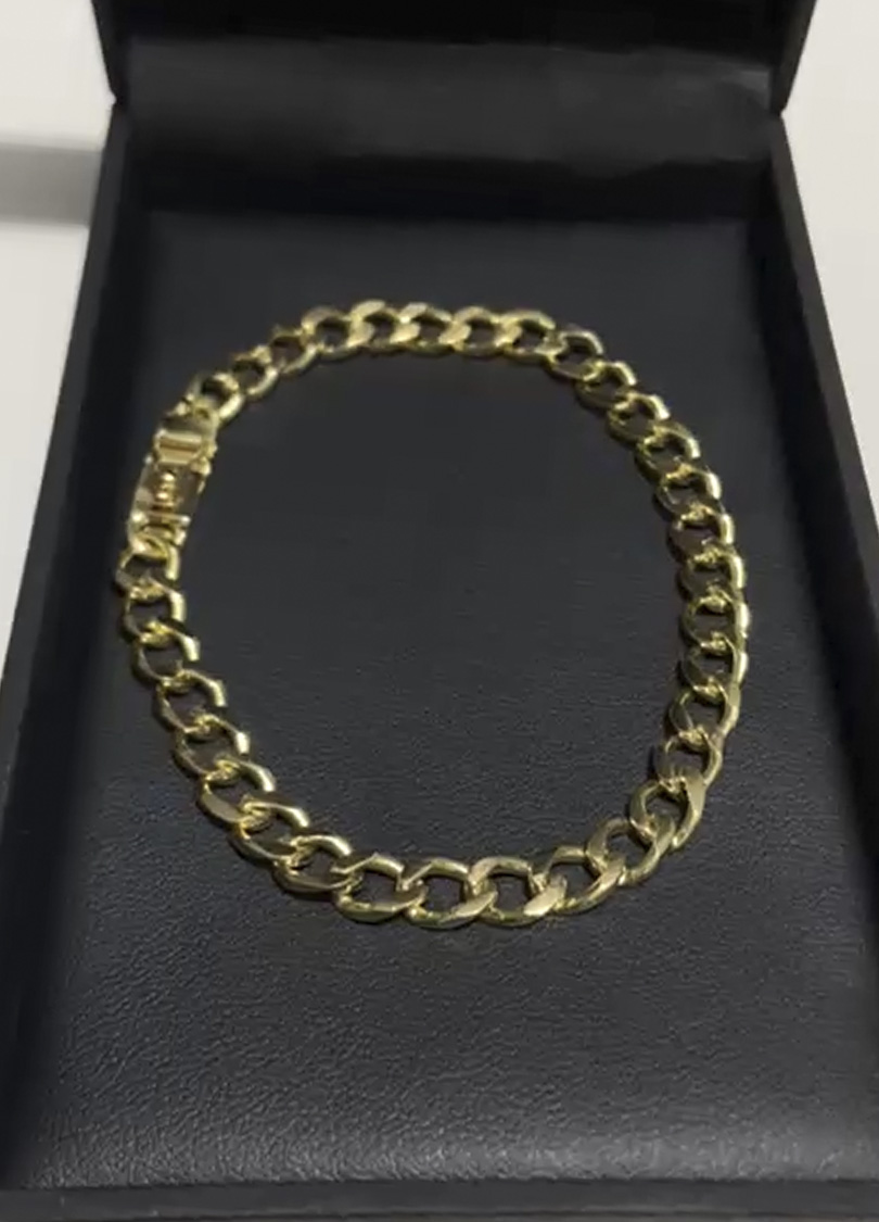 Pulseira Dourada Elo Grumet - Imagem 2