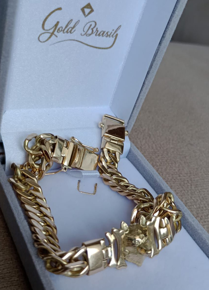 Pulseira Dourada Lobo - Imagem 2