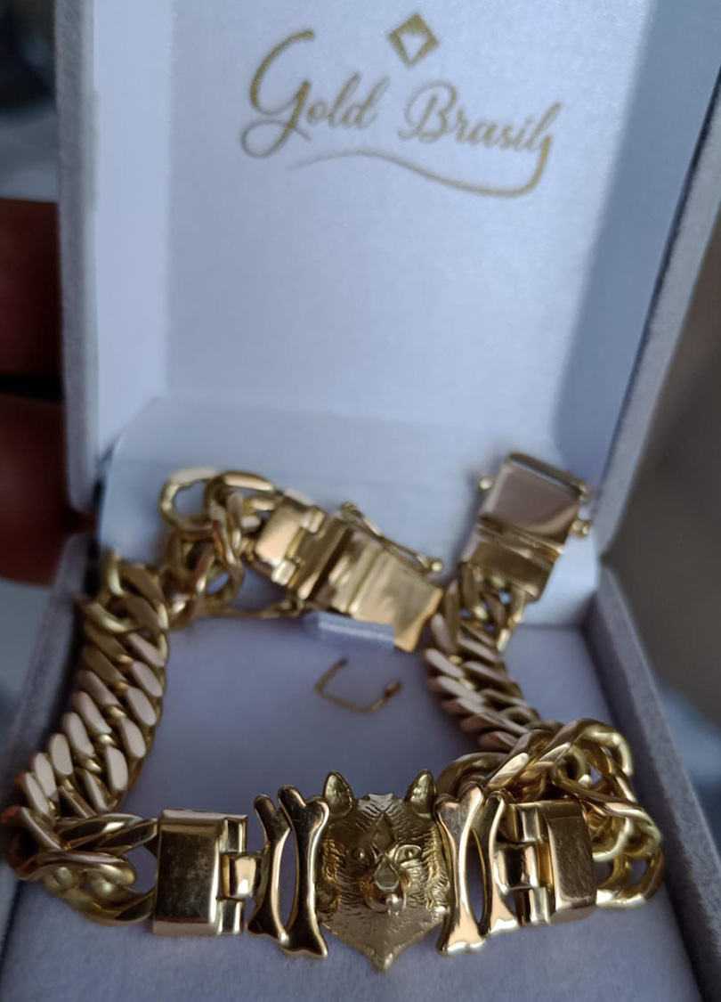 Pulseira Dourada Lobo - Imagem 3
