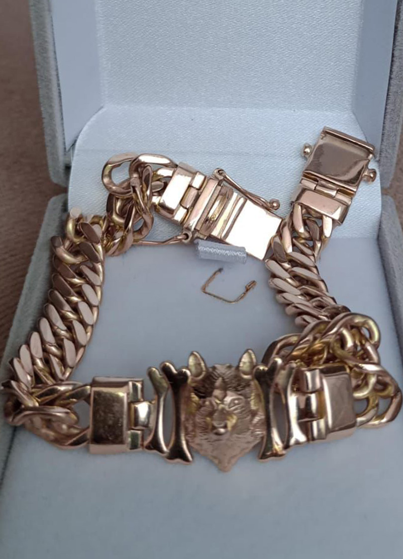 Pulseira Dourada Lobo - Imagem 4