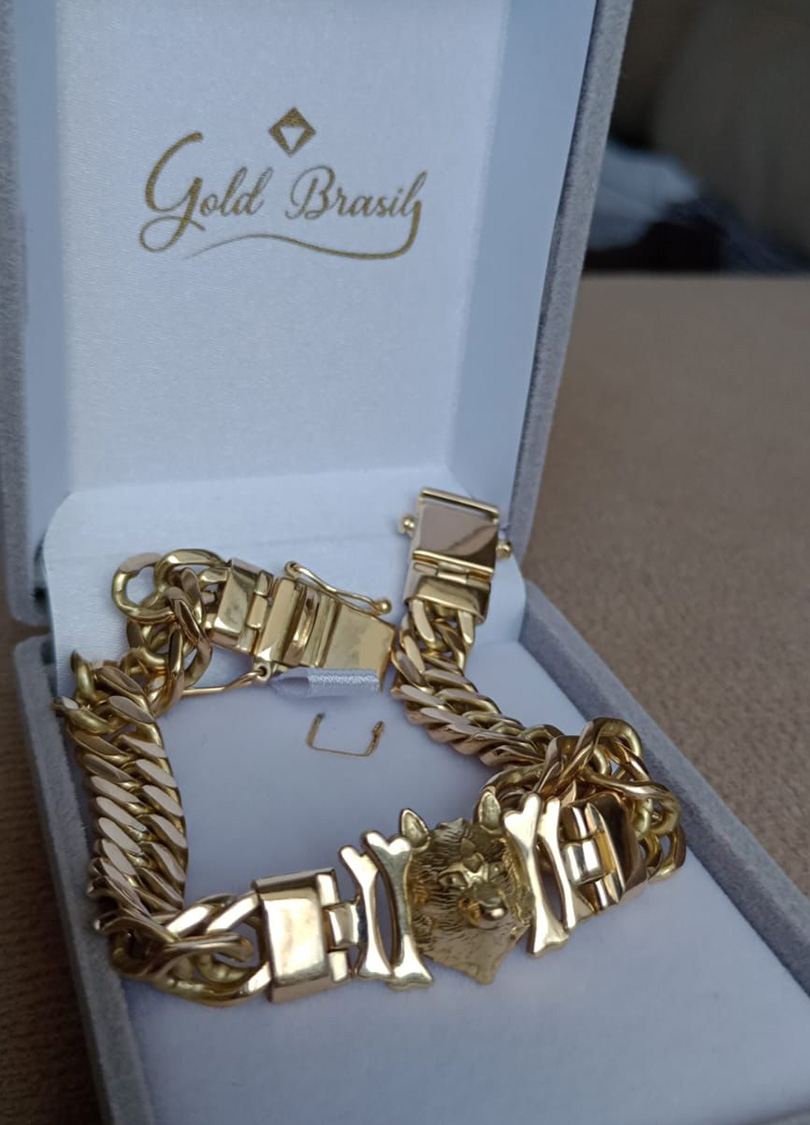 Pulseira Dourada Lobo - Imagem 5