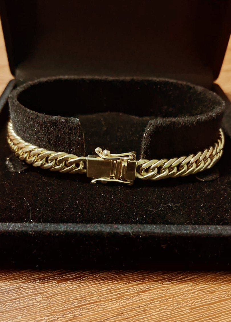 Pulseira Dourada Elo Groumet Clássica - Imagem 2