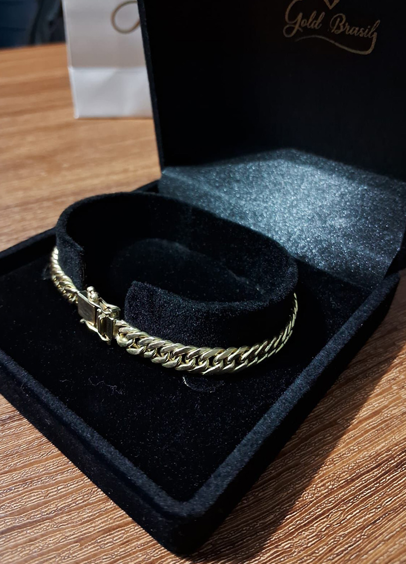 Pulseira Dourada Elo Groumet Clássica - Imagem 4
